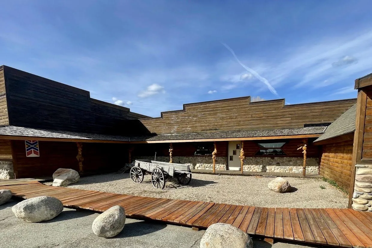 Courtyard and exterior walkways at Wind River Trading Company in Fort Washakie